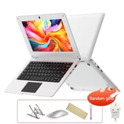 TOPOSH Mini Laptop Student, Intel Celeron N4000, 8GB+128GB, Laptop 10.1 1280*800P, Windows 10, White Laptop