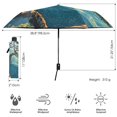thumbnail image 3 of FORMRS Travel Umbrella Folding Auto Open Close Windproof Rain UV Protection, Yellow Tree, 3 of 8