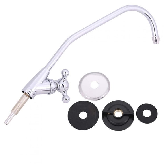 Grifo de Cuello de Ganso Con Diseño de Rotación de 360, Grifo de Cocina de Aleació de Zinc, Grifo Cromado para Filtro de Agua Potable RO, Purificadores de Agua