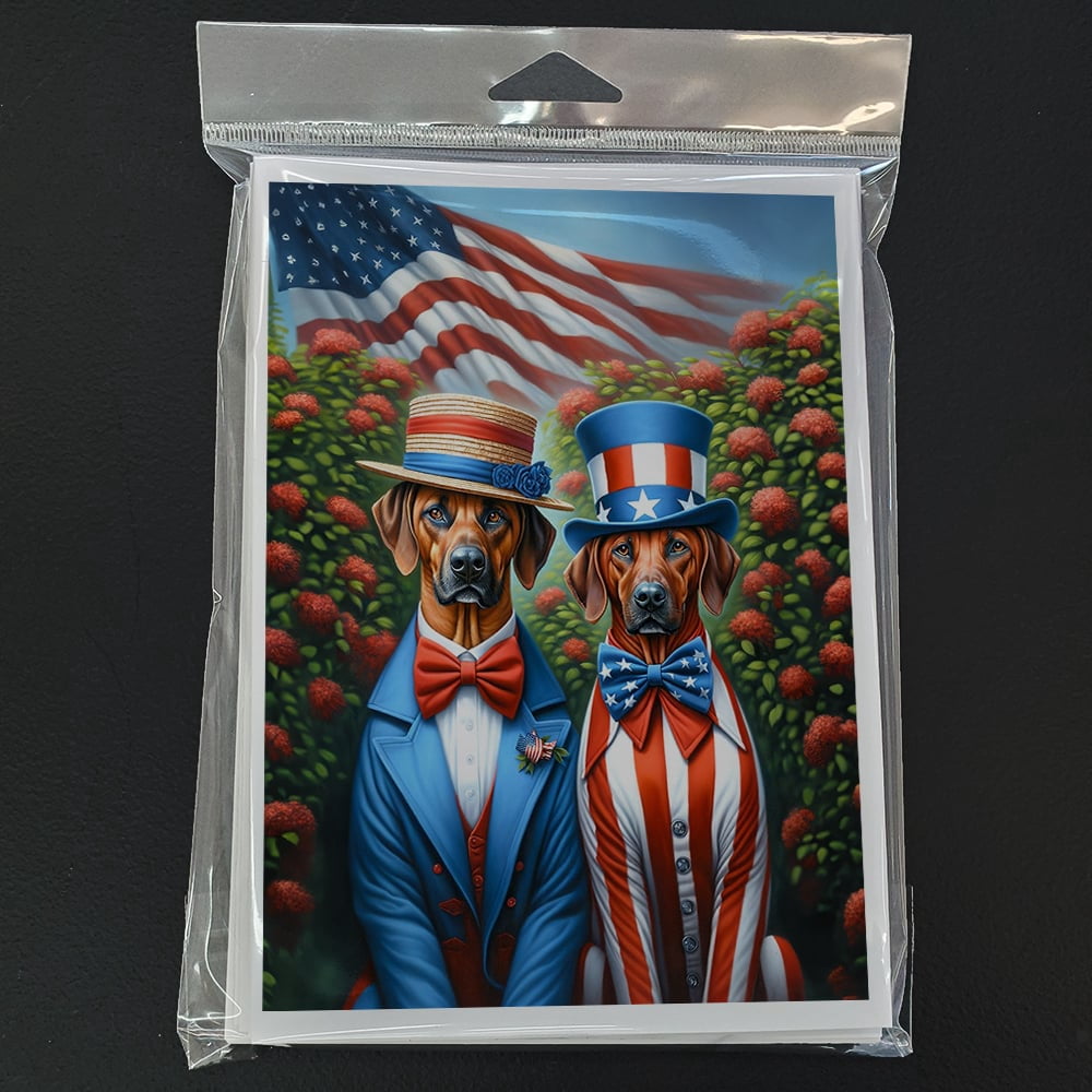 All American Rhodesian Ridgeback Greeting Cards Pack of 8 7 in x 5 in