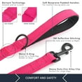 thumbnail image 4 of Plutus Pet Double Handle Dog Leash 6ft Long, Padded Traffic Handle and Reflective, Pink, 4 of 7