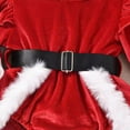 thumbnail image 6 of GYRATEDREAM Newborn Baby Girl Christmas Outfit Infant Romper Dress Long Sleeve Velvet Santa Tutu Dress with Hat Toddler Winter Warm Clothes for 12-18 Months Red, 6 of 8