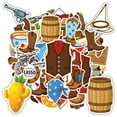 thumbnail image 3 of 35pcs-50pcs Western Stickers Stationery Cowboy Stickers Adventure Kids Stickers for Laptops Suitcases, 3 of 9