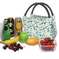 thumbnail image 3 of Yiaed Floral In Teal Print Lunch box lunch bag Portable Insulated Lunch Box for Women Men Cooler Tote Bag with Front Pocket for Work Picnic Travel, 3 of 6