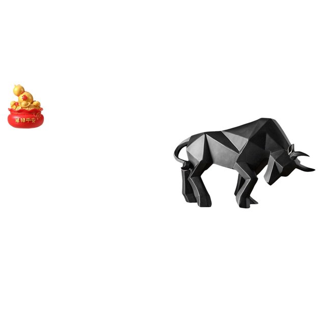 Figura de toro de la cornucopia con forma de cuenco del tesoro para festivales, escultura moderna de resina para dormitorio, entrada, mesa, escritorio