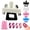 Black and white, variant on UWMDHRC Glass Bead Cat-Eye Nail Magnet Tool with 360° Rotating Control,Black | 3D Manicure Tool, DIY Magnetic Spinner for Nails