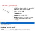 thumbnail image 2 of Left Driver Side Hood Strut - Compatible with 2013 - 2018 Toyota Avalon 2014 2015 2016 2017, 2 of 2
