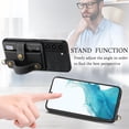 thumbnail image 4 of Phone Case for Samsung Galaxy S22 Plus S22+ 5G Wallet Cover with Tempered Glass Screen Protector Slim Stand Credit Card Holder Slot Leather Cell S22+5G S22plus 22S + S 22 22+ Women Men Black, 4 of 13