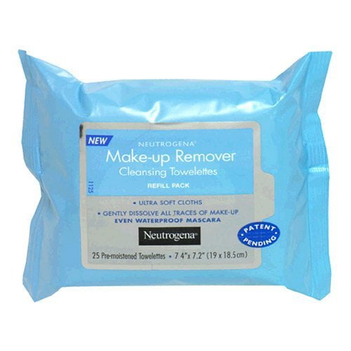 Neutrogena Makeup Remover Cleansing Towelettes, Refill Pack, 25 Count (Pack of 3)