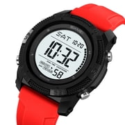 MMJ Digital Watch Large Display Multifunction Luminous Alarm Sports Waterproof Wristwatch Outdoor Running Hiking Casual Unisex