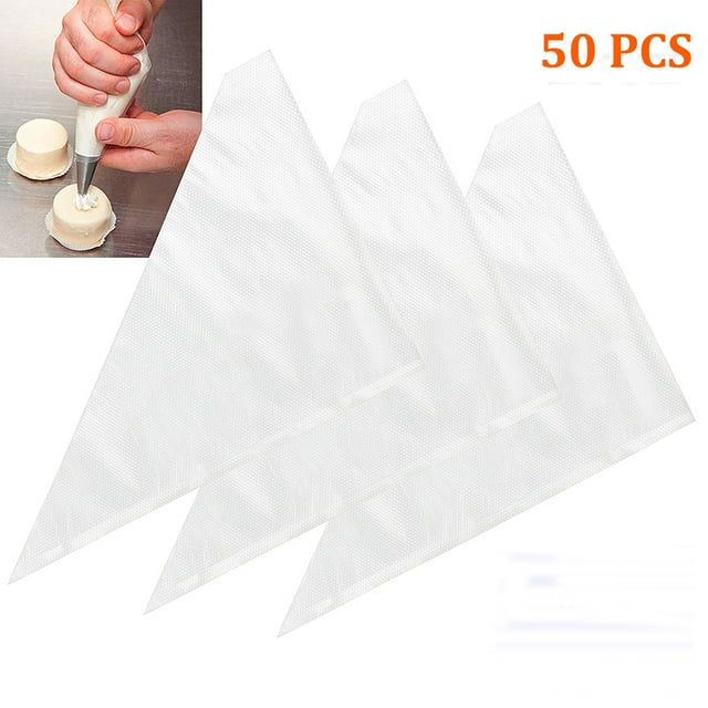 Pastry Bags 50 Pieces 16 Inch Disposable Piping Bags Cake Cupcake Decorating Supplies Decorating Bags for Frosting & Icing