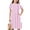 Pink, variant on Spazoro Kids Girls A Line Dresses, Striped New Style Stretchy Wrinkle Short Sleeve Princess Dress for Child Girls Black Size 4 T