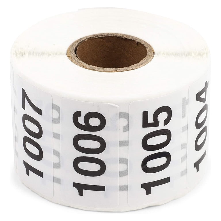Brother Label Makers Consecutive Numbers [1001-2000] - 3 X 1.5 Number ...