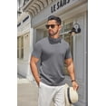 thumbnail image 2 of COOFANDY Mens Short Sleeve Turtleneck Casual Pullover Basic Tee Sweater Solid Lightweight Tops, 2 of 6
