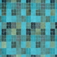 thumbnail image 1 of Ahgly Company Indoor Square Patterned Bright Turquoise Blue Area Rugs, 8' Square, 1 of 6
