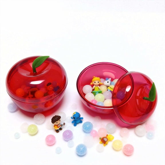 Rirozkan Apples Storage Box, Decorative Candy Dish, Realistic Fruit Shaped Container, for Countertop Display, Candy and Treats Organization