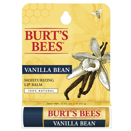 Burt's Bees 100% Naturel Baume Hydratant, gousse de vanille, 1 Tube en blister Box