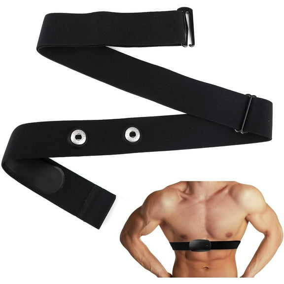 CD4-Heart Rate Monitor Chest Band for Polar H10 H9 H7, Adjustable Waterproof Soft Replacement Chest Strap Compatible with Polar Wearlin Garmin Dual Running HRM (Black Length*04
