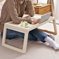 thumbnail image 5 of Camiseta Portátil Camiseta PP Plegable Simple Bownward Booted Diseño Mesa de Cama de Escritorio Con Orificio de Carga para El Dormitorio Dormo, 5 of 5