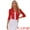 Red, variant on DARING DIVA Open Front Bolero 3/4 Sleeve Chiffon Shrugs Mesh Cardigan S White