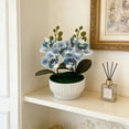 thumbnail image 5 of Artificial Orchids Realistic Phalaenopsis Potted Plant with Ceramic Pot for Home Office Desk Decor, 5 of 6