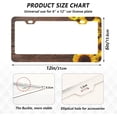 thumbnail image 3 of Coolnut Wooden Sunflower 2 Holes Car License Plate Frames 2PCS, Car License Plate Holder with Screw Caps Cover Set Automotive Exterior Parts Decoration for US Vehicles, 3 of 7