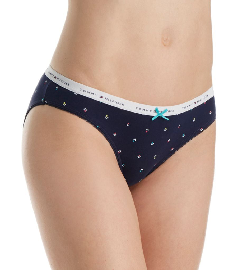 Assorted Tommy Hilfiger Women's 4 Pack Logo Bikini Underwear 