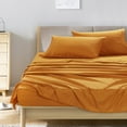 thumbnail image 2 of JCrown Premium Hotel Style Bed Sheets – Rich and Soft Hand, Breathable – Resistant to Wrinkle, Shrinkage, Fade, and Stain – Easy Care (Orange, King), 2 of 6