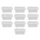 thumbnail image 1 of Fiambrera desechable para microondas, contenedor de comida Rectangular transparente desechable con tapa, 10 Uds., 1 of 8