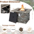 thumbnail image 2 of Spaco 34.5 Inch Square Propane Gas Fire Pit Table with Lava Rock and PVC Cover-Gray, Outdoor Fire Pit for Outdoor, Outside Patio Deck and Garden, 2 of 7