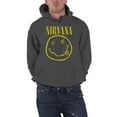 thumbnail image 2 of Nirvana Unisex Pullover Hoodie: Yellow Happy Face, 2 of 5