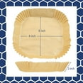 thumbnail image 4 of Range Kleen 8 inch Square Unbleached Disposable Parchment Air Fryer Liners 20 Pack, 4 of 7