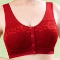 thumbnail image 3 of DuoJiaJ Bras for Older Women Front Closure Sports Bra Red, 3 of 3