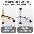 thumbnail image 2 of New Velvet Ergonomic Office Chair - Gold-Plated Base, Memory Foam & Adjustable Height for Comfort (24.6"L)​, 2 of 7