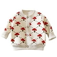 thumbnail image 2 of Antinious Toddler Girls Winter Cardigan Sweaters Kids Knit Jacket Print Long Sleeve Thick Knit Warm Casual Outerwear Jacket,Kids Sweater Coat,Winter Coat for Boys Girls,White,120, 2 of 3