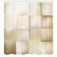 thumbnail image 3 of Ambesonne Geometric Shower Curtain, Abstract Square Shady, 69"Wx84"L, Cream Beige, 3 of 3