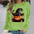 thumbnail image 2 of Jsaierl Halloween Sweatshirts for Women Plus Size Pumpkin Graphic Pullovers Fall Loose Fit Round Neck Long Sleeve Sweater Tops Halloween Clothes, Sizes S-2XL, 2 of 7