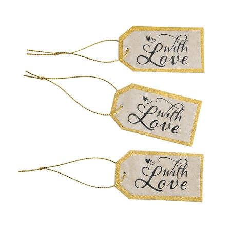 Glitter Favor Tags - 24 Pieces