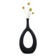 thumbnail image 3 of Maceta minimalista de cerámica hueca, ideal para fotos, bodas, cocina y oficina. negro alto, 3 of 9