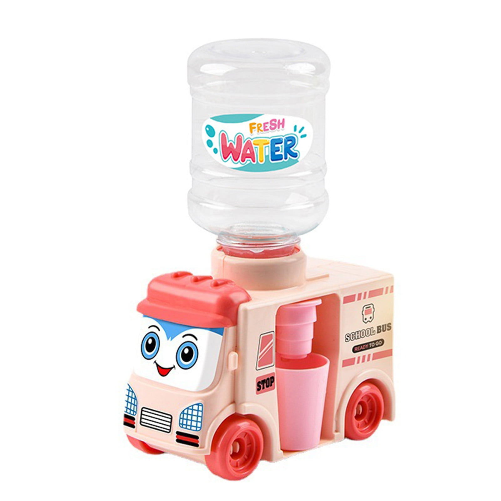 Skindy 2-in-1 Mini Bus Water Dispenser and Pretend Play Toy for Kids ...