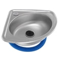 thumbnail image 1 of MOVTOTOP 1 Set RV Stainless Steel Drop In Single Bowl Wall Mounted Sink for Camper Washing Vegetable Basin Corner Installation, 1 of 7