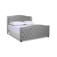 thumbnail image 3 of Marcella Upholstered Shelter Headboard Bed Set King Opal Grey Velvet, 3 of 5