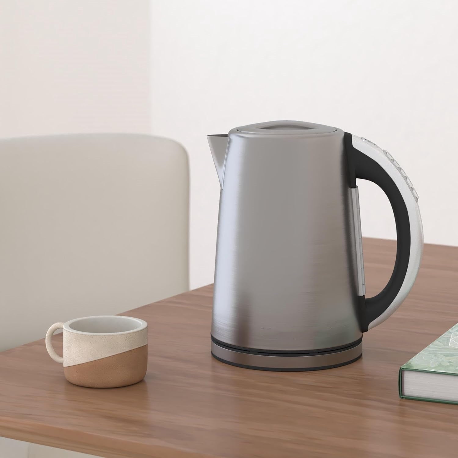 1.7 Liter Temperature Control Electric Kettle, Water Boiler & Heater, Fast Boiling 1500 Watts, , Cordless, Auto-Shutoff and Boil-Dry Protection, Stainless Steel