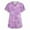 Purple Pink, variant on Stichou Valentines Scrub Tops for Women Plus Size Love Heart Print Funny Short Sleeve Working Uniforms Soft V-Neck Casual Tops with Pockets Dark Purple 2XL
