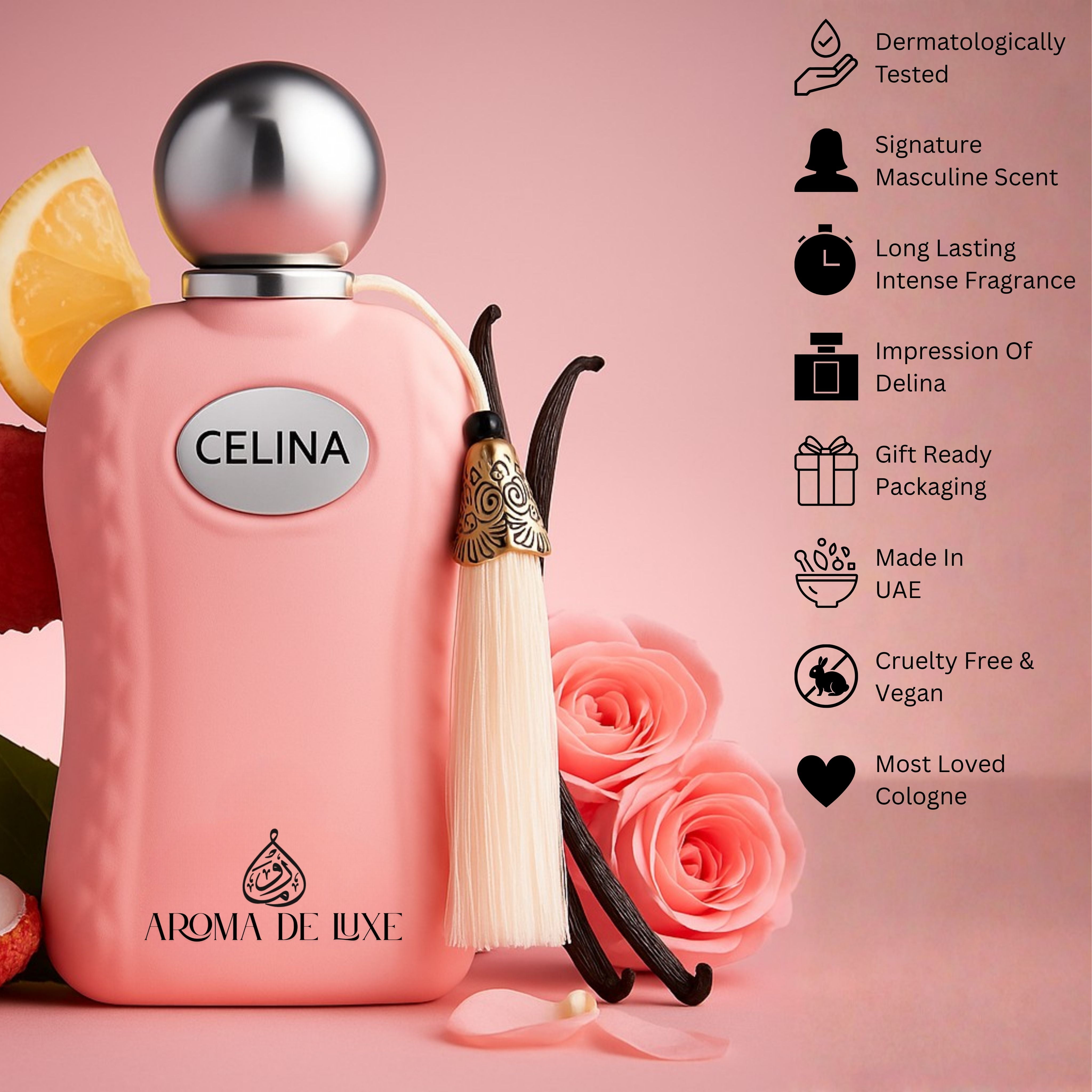 Celina 100 ML EDP Perfume | Impression Of Delina | Romantic Floral Rose Fruity Fresh Musky Long Lasting Fragrance for Women