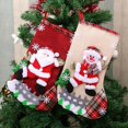 thumbnail image 4 of Calcetines de lino de dibujos animados para Navidad, medias de Papá Noel, muñeco de nieve, alce, oso, bolsa de regalo, árbol de Navidad, colgantes, chimenea, 4 of 4