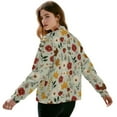 thumbnail image 3 of DISNIMO Flower Printed Jackets for Women Long Sleeve Sweatshirts Zip Up Outwear Fashion Sweatshirt Jacket for Women, S, 3 of 7