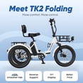 thumbnail image 3 of MOONCOOL TK2 Adult Electric Tricycle with Reverse, 48V 15Ah Removable Battery, Peak 1000W Motor, 20x3.0" Fat Tire, 60-Mile Range, 15.5 MPH, 3 of 14