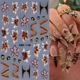 thumbnail image 3 of Adhesivos para uñas BMKKOT con forma de flor en relieve, 5D, autoadhesivos, 3 hojas, 3 of 7