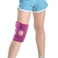thumbnail image 2 of 1Pc Youth Kids Knee Brace Patella Stabilizer with Adjustable Fastener Tape Soft Non-Slip Design Knee Support Strap-Pink, 2 of 8